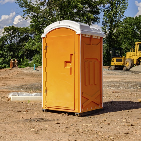 how often are the portable restrooms cleaned and serviced during a rental period in Ellenburg New York